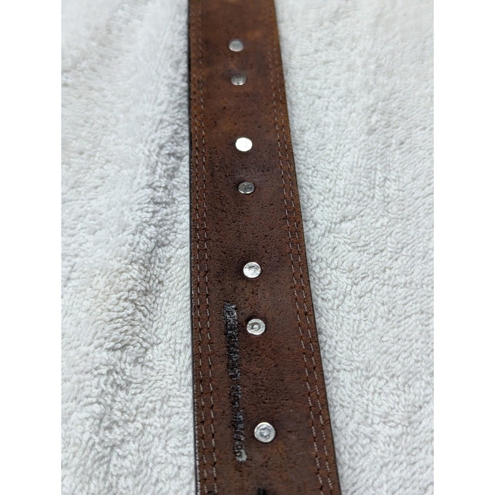 Vintage Billy Belts California Western Leather Belt Silver Conchos Size 30 USA - Picture 8 of 16